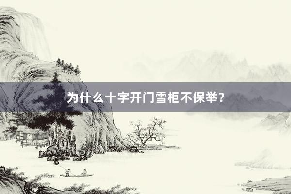 为什么十字开门雪柜不保举？